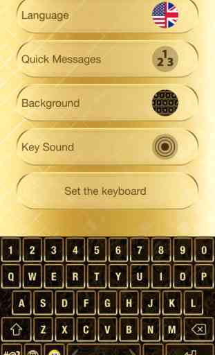 Lujo teclado de oro - Cambio de tema y emoticonos 2