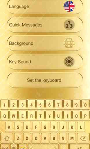 Lujo teclado de oro - Cambio de tema y emoticonos 4