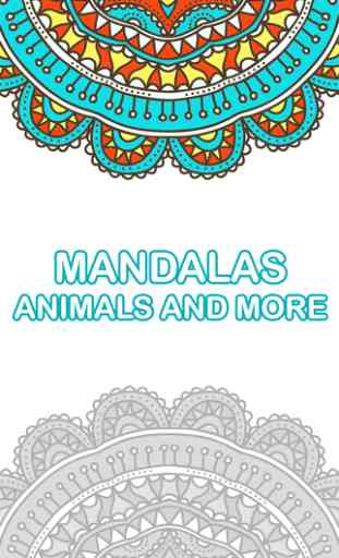 mandala coloring book - free adult colors therapy 1