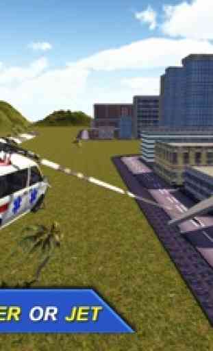 Volador Ambulancia Vuelo Piloto Simulador 3D 1