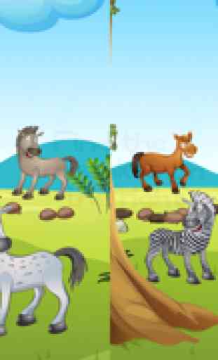 Activo! Juego para niños de 2-5 años de edad con los caballos: Aprender de guardería, preescolar o guardería escuela sobre el caballo, potro, ecuestre, semental, y de los animales 2