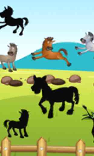 Activo! Juego para niños de 2-5 años de edad con los caballos: Aprender de guardería, preescolar o guardería escuela sobre el caballo, potro, ecuestre, semental, y de los animales 4