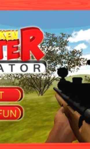 Simulador de cazador de pollo 3D - recoger rifles de caza y dispara con animales para matar 1