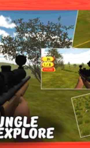 Simulador de cazador de pollo 3D - recoger rifles de caza y dispara con animales para matar 3