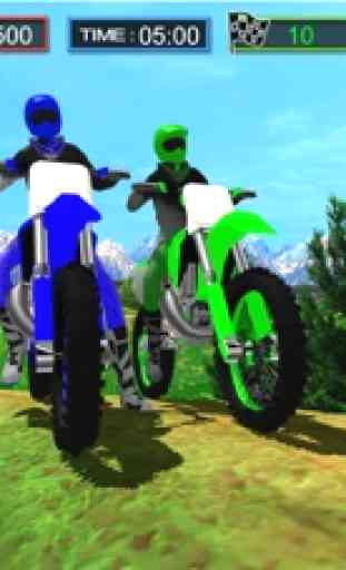 Bicicleta de motor 3D: Offroad Drag Racing 3