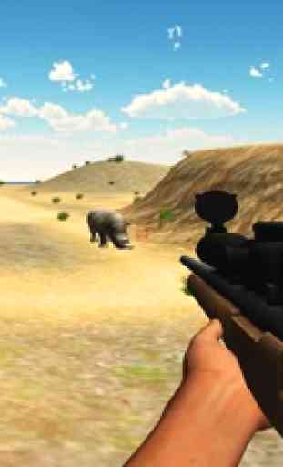 Cazador de rinocerontes y simulador caza animales 3