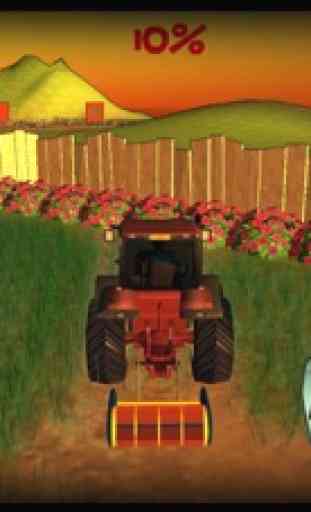 Lawn mowing & harvest 3d Tractor simulador de la a 1