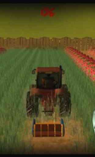 Lawn mowing & harvest 3d Tractor simulador de la a 3