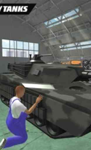 Mecánico de tanques militares-taller de reparación 1