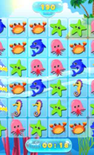 Pez Mar Animales Puzzle Divertido Partido 3 Juegos 3