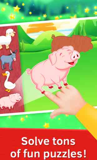 Puzzle de animales de granja para niños 1