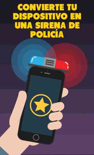Sirena de policía: Sonido y luz simulador. Broma 4