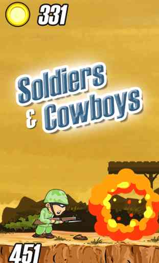 A Soldiers & Cowboys Battle! Juego de Los Soldados y Los Vaqueros 1