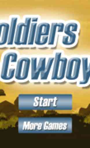 A Soldiers & Cowboys Battle! Juego de Los Soldados y Los Vaqueros 4