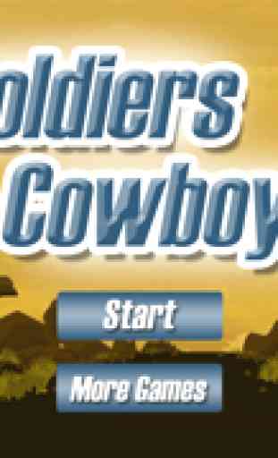 A Soldiers & Cowboys Battle! Juego de Los Soldados y Los Vaqueros 4