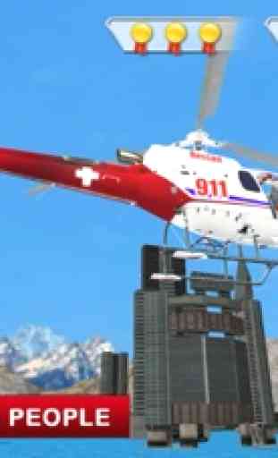 911 Ambulancia Rescate Helicóptero Simulador Juego 1