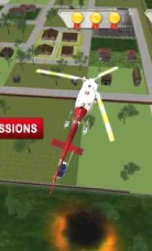 911 Ambulancia Rescate Helicóptero Simulador Juego 4