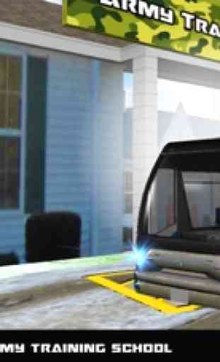 Army Training School Bus Transport Driver 3D Sim 4