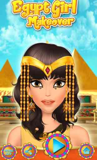 Egipto Maquillaje Princesa & Salon - romaa Dressup 4