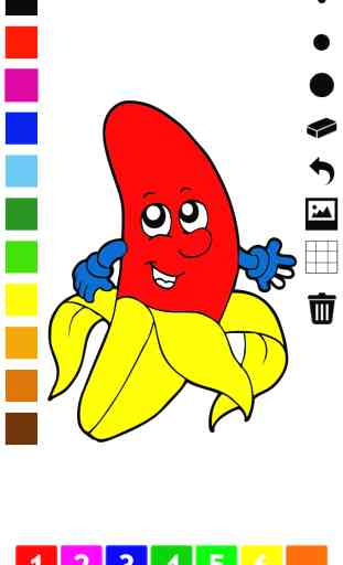 Libro para colorear de frutas y verduras para los niños pequeños y los niños: Juego con muchas fotos como manzana, plátano, uva, limón, pera, fresa. Aprender de guardería, preescolar o guardería escuela 1