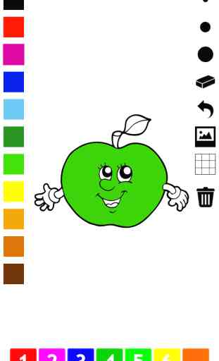 Libro para colorear de frutas y verduras para los niños pequeños y los niños: Juego con muchas fotos como manzana, plátano, uva, limón, pera, fresa. Aprender de guardería, preescolar o guardería escuela 2