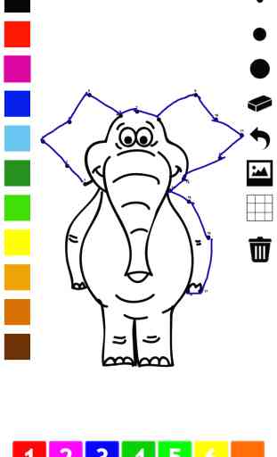 Pintar por números para los niños: Libro para colorear, conectar los puntos, juegos y ejercicios con los animales, elefante, zorro, koala, león, cerdo y conejo. Juego y rompecabezas para aprender, pintura y contar 3