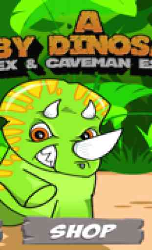 Un bebé dino T-Rex y Escape cavernícola: A Baby Dinosaur's T-Rex and Caveman Escape 1