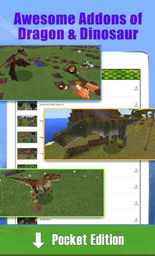 Dragon & Dinosaur Addons gratis for Minecraft PE 3