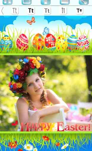 Marcos de Pascua con huevos de colores Foto editor 2