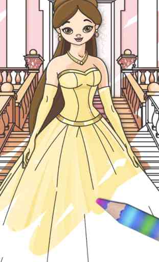Pintar bonitas princesas  – libro para colorear 1