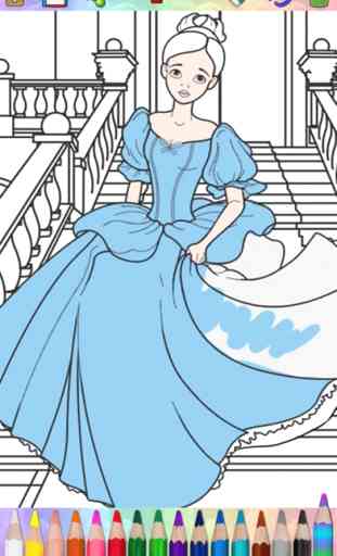 Pintar bonitas princesas  – libro para colorear 3
