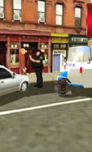 Policía Tuk Tuk rickshaw simulador y conducción au 2