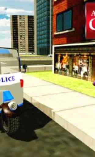 Policía Tuk Tuk rickshaw simulador y conducción au 4