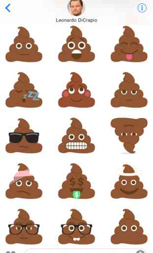 Poo Emoji 1 : Cute Animated Poop Emoji Pegatinas 3