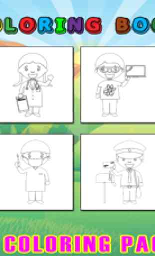 Profesión Coloring Book Page - Kids Learning Game 3