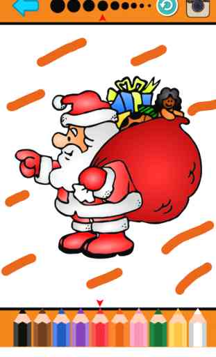 Santa Claus para colorear libro de Navidad para lo 4