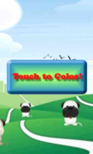 Dibujos para colorear para niños pequeños: Perros y Perritos ! - Libro para colorear para niños - GRATIS - juegos para niños - app para niños 1