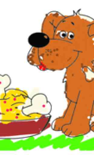 Dibujos para colorear para niños pequeños: Perros y Perritos ! - Libro para colorear para niños - GRATIS - juegos para niños - app para niños 3