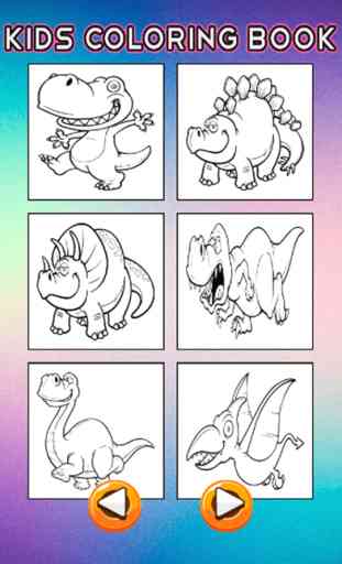 Dino Coloring Book - páginas de dibujo y pintura del dinosaurio de habilidades de aprendizaje para la Educación Juegos para Niños y Adolescentes 3