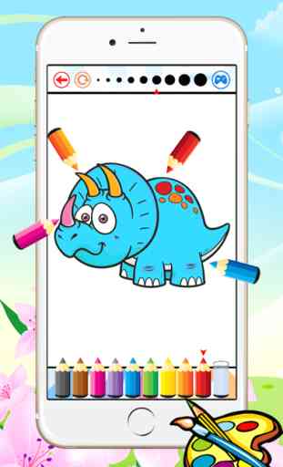 Dinosaurio dragón para colorear libro - Todo en 1 Dino Dibujo, Pintura animal y color 3