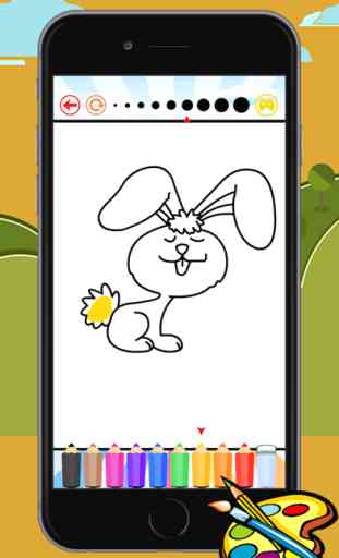 Conejo libro para colorear juego gratis para los niños 4