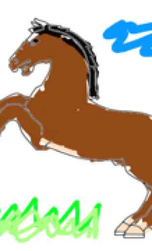 Dibujos colorear caballos pony 2