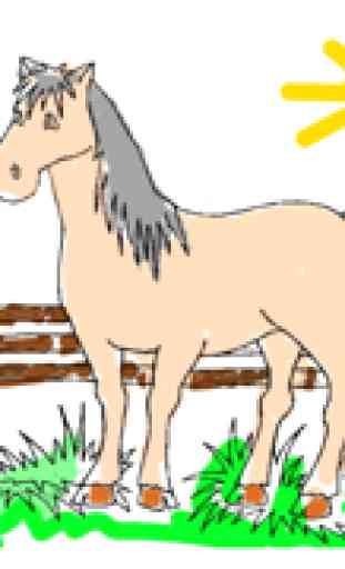 Dibujos colorear caballos pony 3