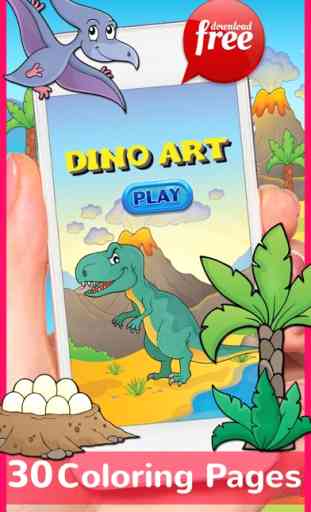 DinoArt Dinosaurs Coloring Book For Kids & Toddler 1