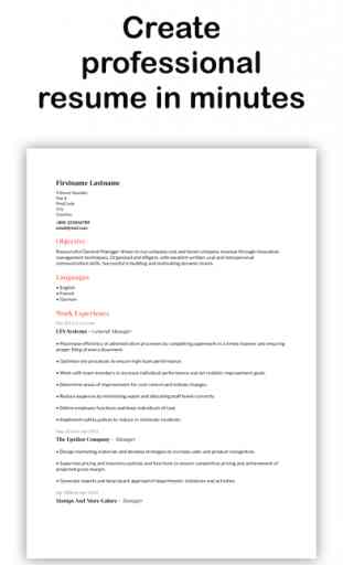 Professional Resume Builder 3