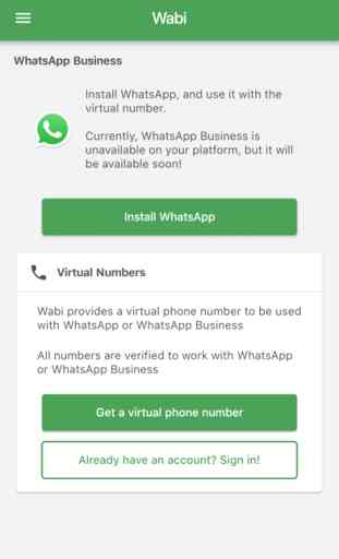 Wabi - Número para WhatsApp 1
