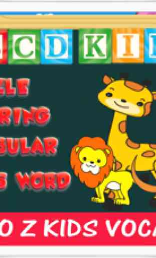 ABCD Educación Niños Vocabulario Kinder 1