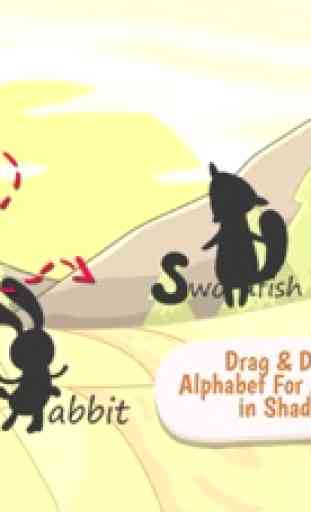 Alfabeto Para Animales Vocabulario juego de puzzle 1