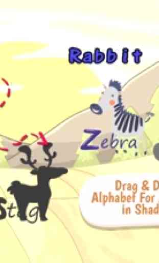 Alfabeto Para Animales Vocabulario juego de puzzle 3