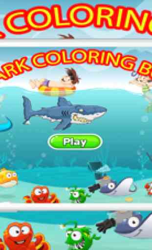 Libro para colorear de tiburones atacantes para ni 1